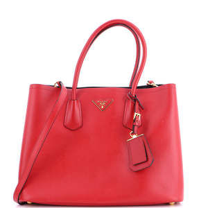 Prada Medium Cuir Double Tote Saffiano Leather